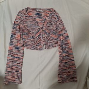 American Eagle Size M Bell Sleeve Knit Crop Top